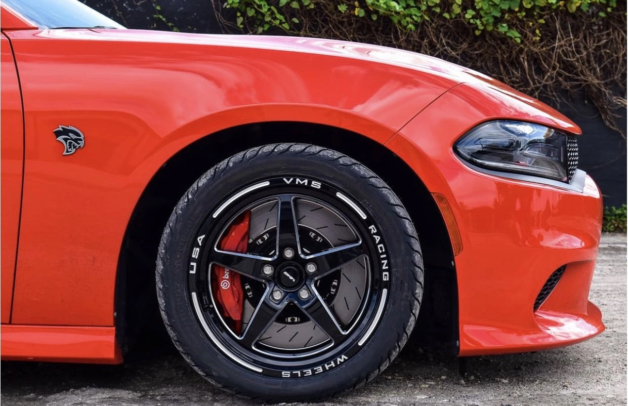 VMS Racing Street Drag Race V-Star Wheel 18X5 5X115 (-30 Offset) For 2006-2021 Dodge Charger, Challenger, Demon, SRT 392 & HELLCAT