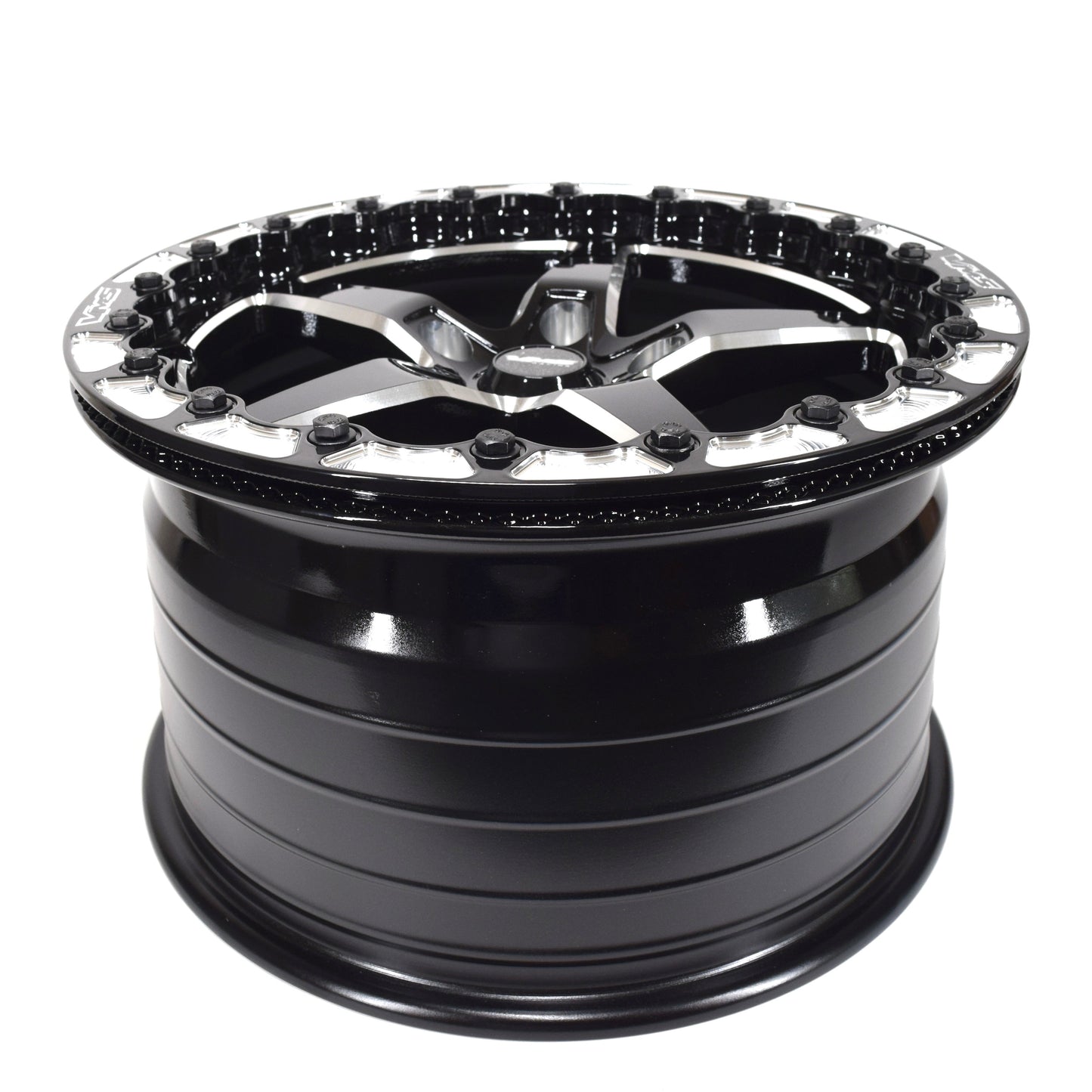 VMS Racing Black Beadlock Vstar Rim Wheel 17x10 5X120 5X4.75