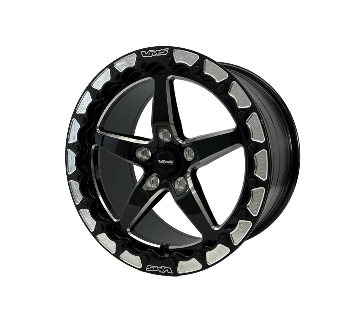 VMS Racing Black Beadlock Vstar Rim Wheel 17x10 5X120 5X4.75