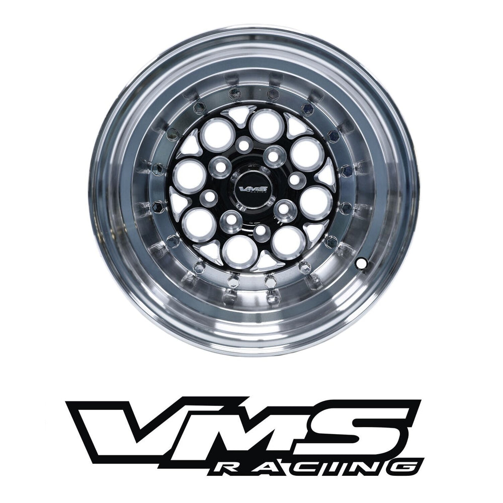 
                      
                        VMS Racing Black Revolver Polished Lip Milling Wheel 13X9 4X100/114.3 0 ET 73.1 CB
                      
                    