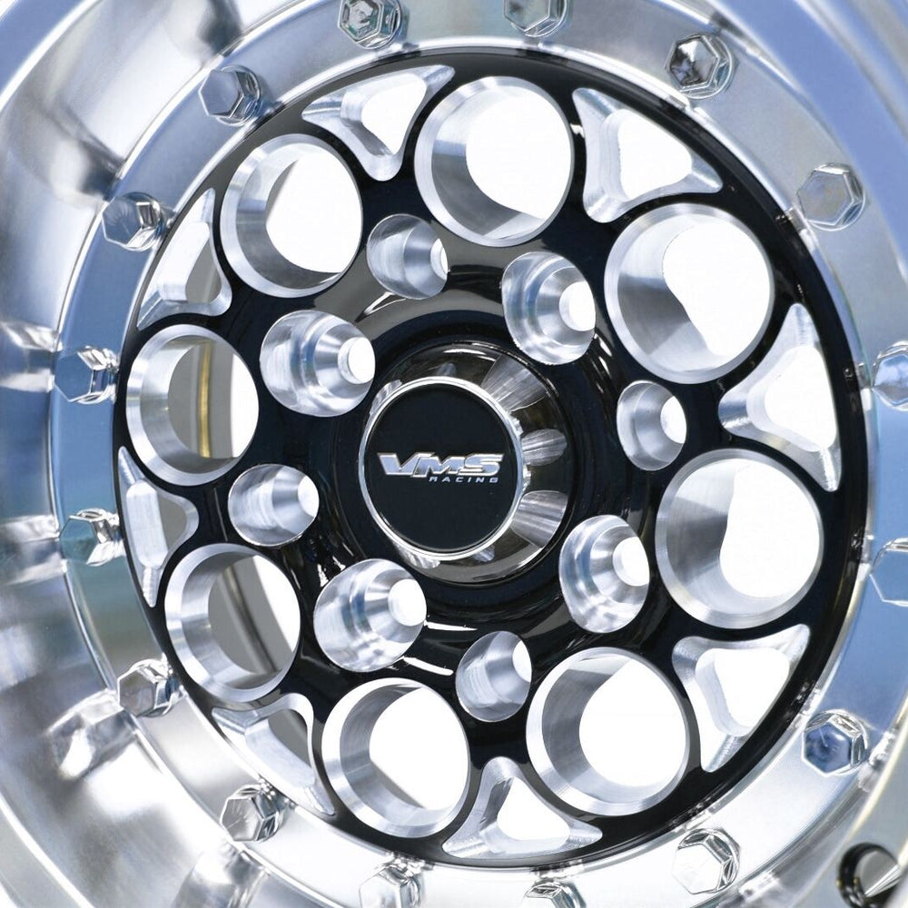 
                      
                        VMS Racing Black Revolver Polished Lip Milling Wheel 13X9 4X100/114.3 0 ET 73.1 CB
                      
                    