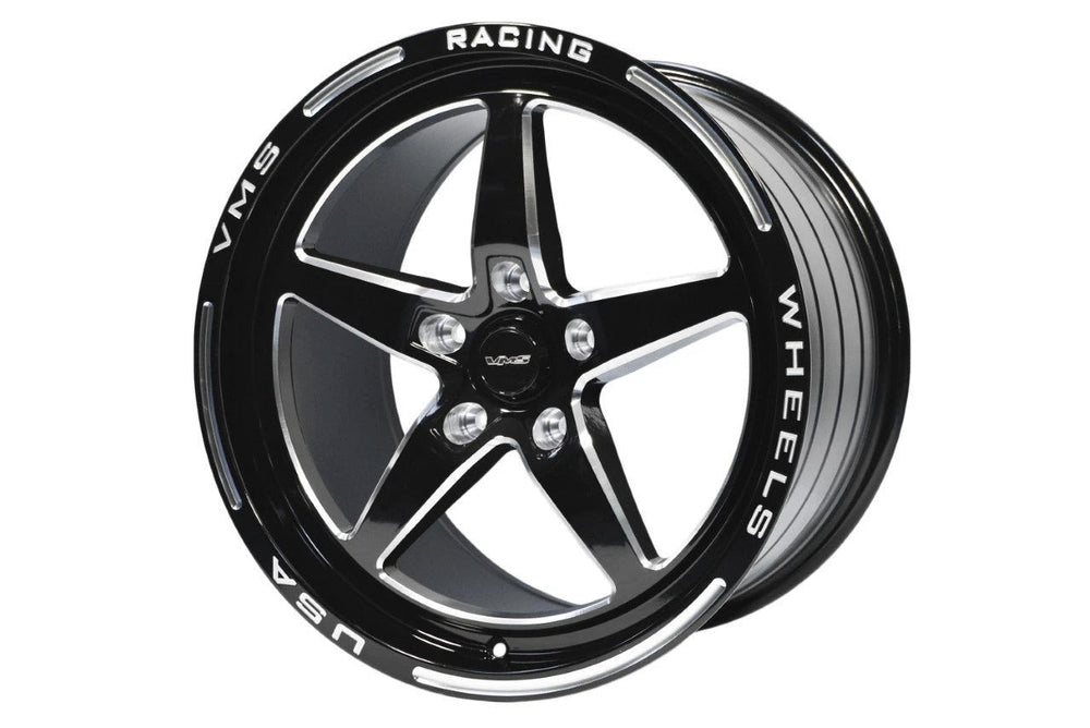 VMS STREET DRAG RACE REAR V-STAR WHEEL 17X11 (+2 OFFSET) 5X115 FOR 19 - 22 DODGE CHARGER, CHALLENGER WIDE BODY DEMON SRT 392 & HELLCAT