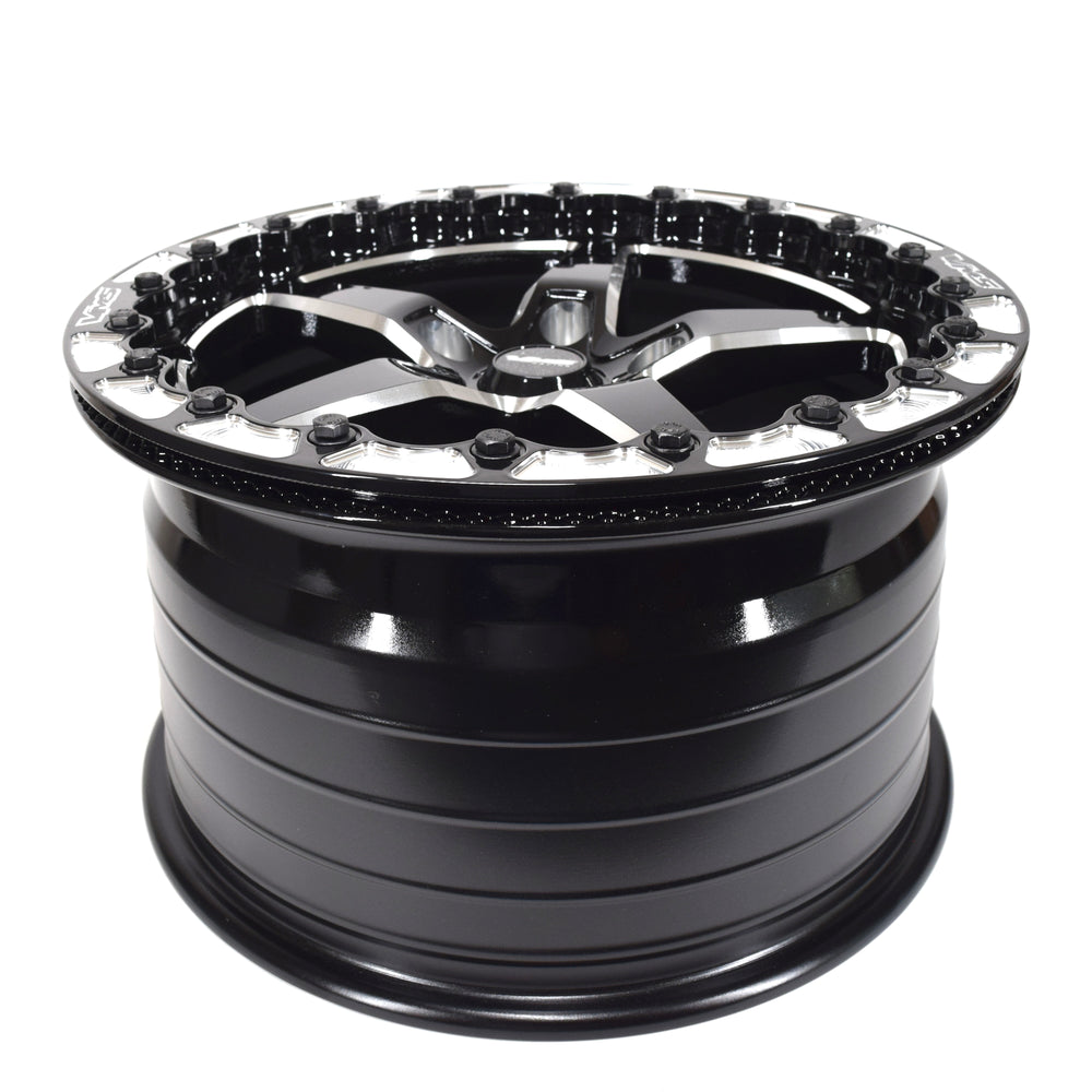 
                      
                        VMS Black Beadlock Drag Rim Wheel 17x10 5x114.3 5x4.5" 7.6" +54 BS For 05 20 Mustang
                      
                    