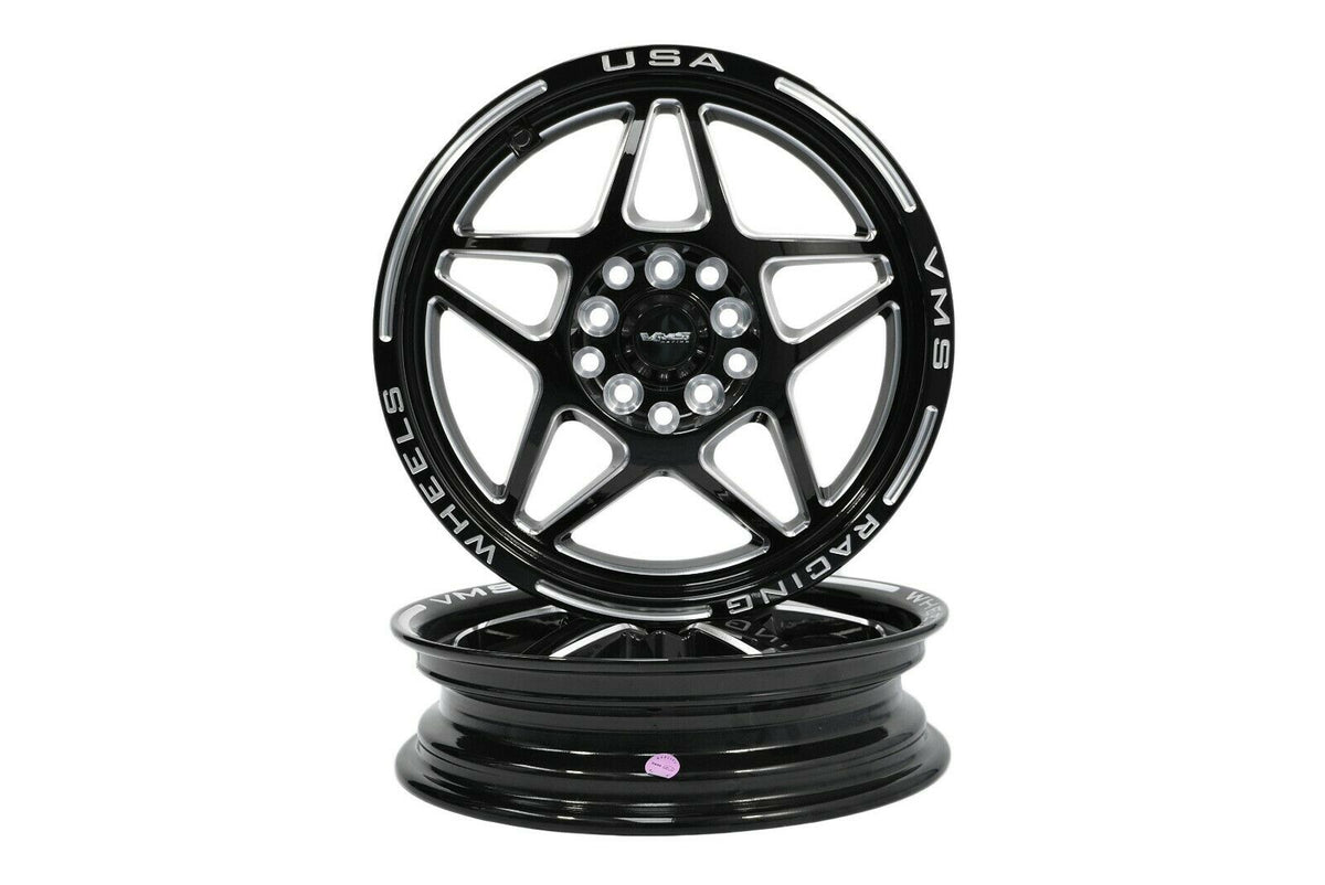 Dragster Rear Rim VMS Racing Delta Front Or Rear Drag Wheel Rim Set Of 2 15x3.5 4X100 ...
