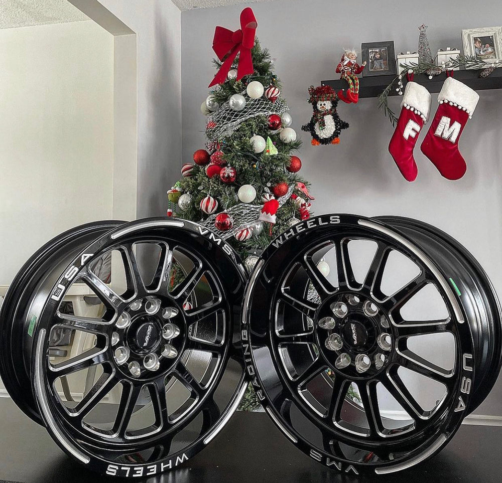 VMS Racing Rear Or Front Black Hawk Drag Wheel 15X8 4X100/114.3 +20 - x2