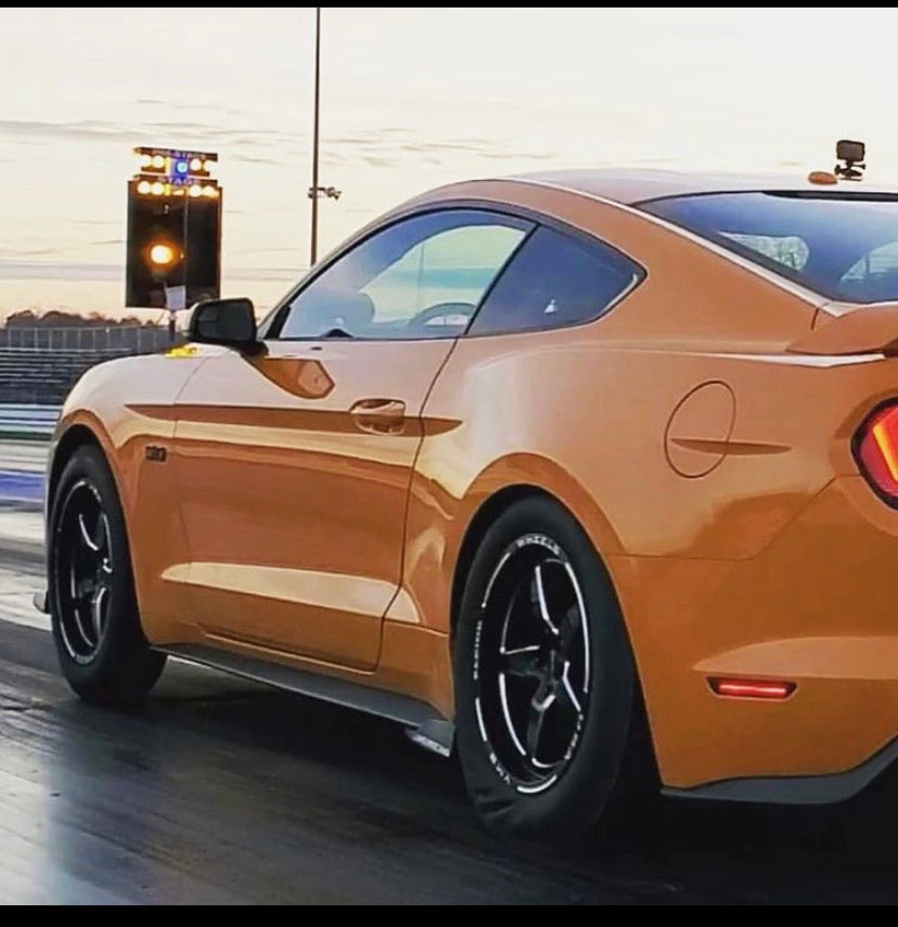 VMS DRAG PACK STREET DRAG RACE V-STAR WHEELS 17x10 54 OFFSET & 18X5 5X114.3 -12 OFFSET FOR 05-14 S197 (NO BREMBO) 15-21 S550 FORD MUSTANG
