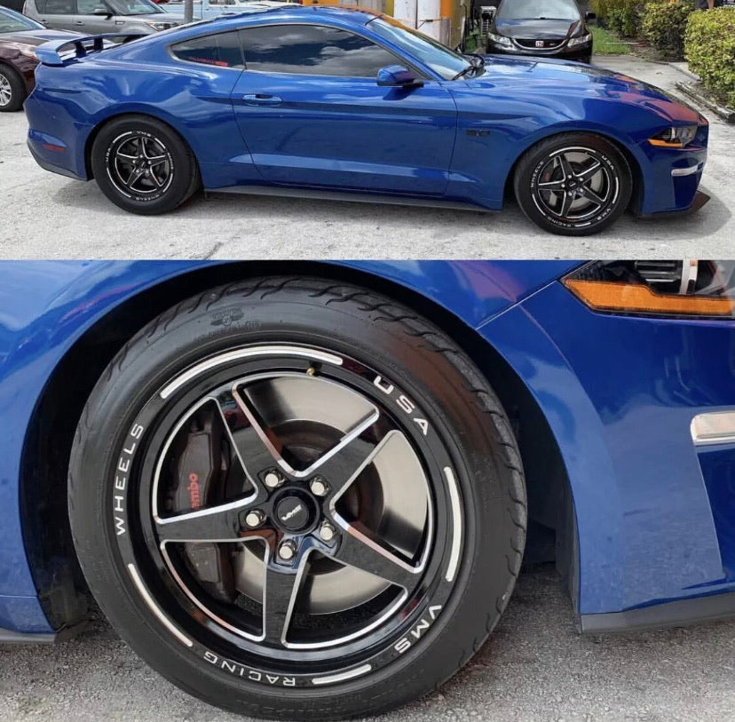 Drag Rims Vms VMS Racing Wheel Drag Pack 18x5 -12ET 17x10 +54ET 5x114.3 For 05 20 Mu ...