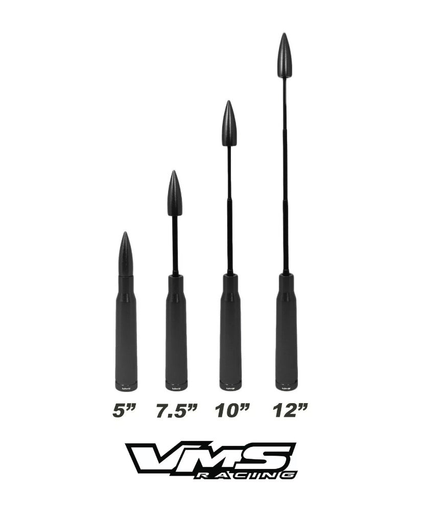 Anti-Theft Retractable 50 Caliber Bullet Stubby Antenna Fits All GMC Chevy Sierra HD