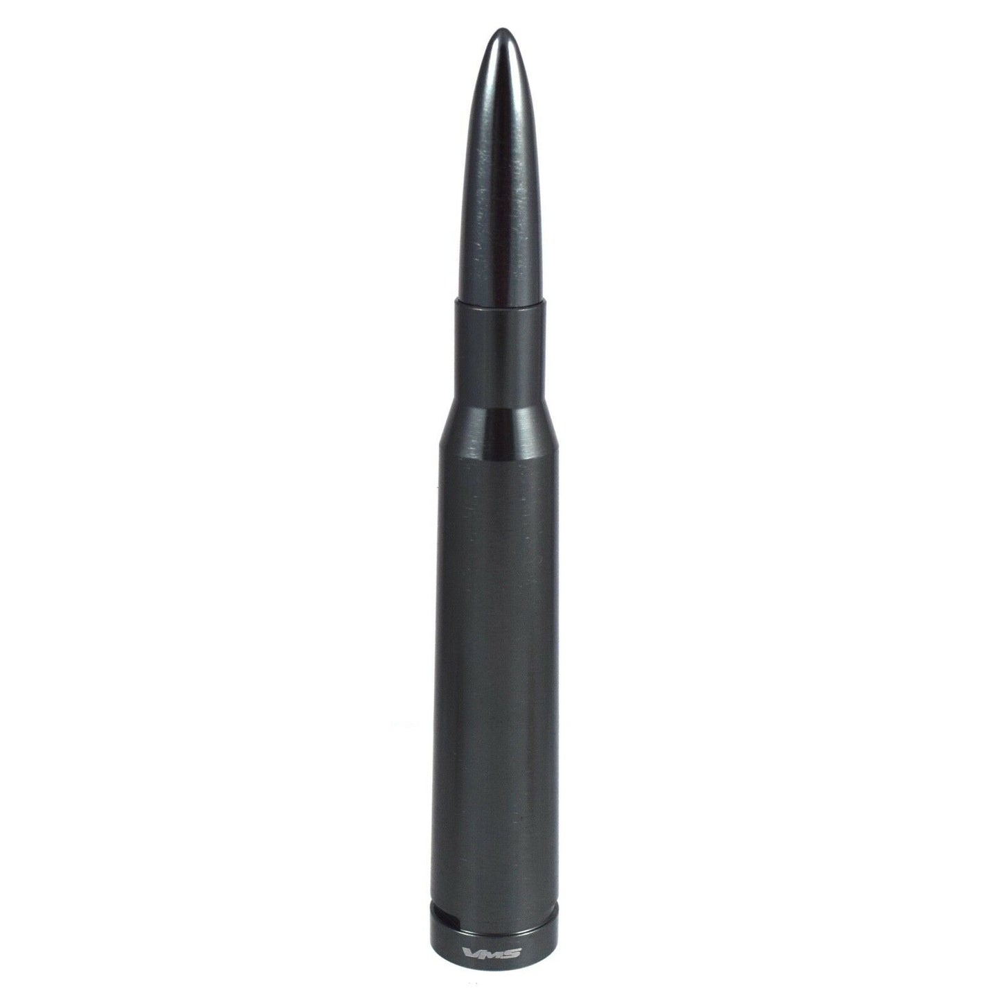 Universal Anti-Theft Gunmetal 50 Caliber Bullet Stubby Short AM FM Antenna