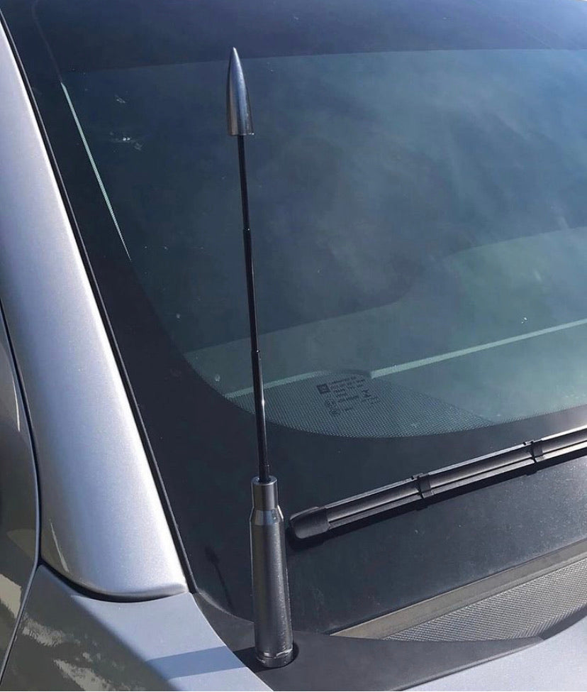 
                      
                        Anti-Theft Retractable 50 Caliber Bullet Stubby Antenna Fits All GMC Chevy Sierra HD
                      
                    