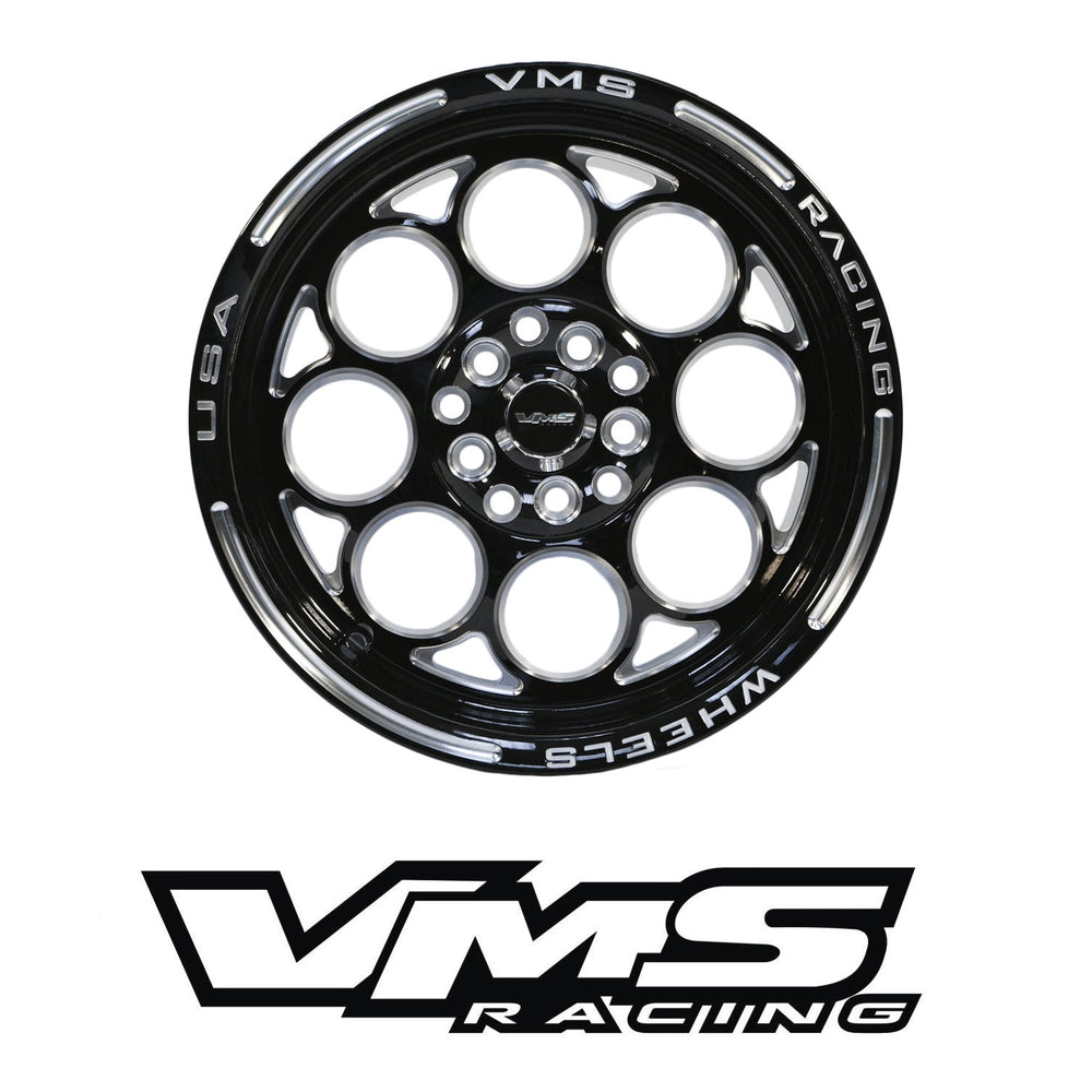 
                      
                        VMS Racing Black Modulo Milling Finish Drag Racing Wheel Rim 15x8 5X100 5X120.7 | 5x4.75 | 5.3” BS
                      
                    