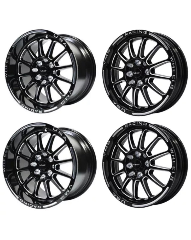 
                      
                        VMS Racing Black Hawk Drag Pack Rims Wheels 15x8 & 15x3.5 4 X100 4x114.3 +20 & +10
                      
                    