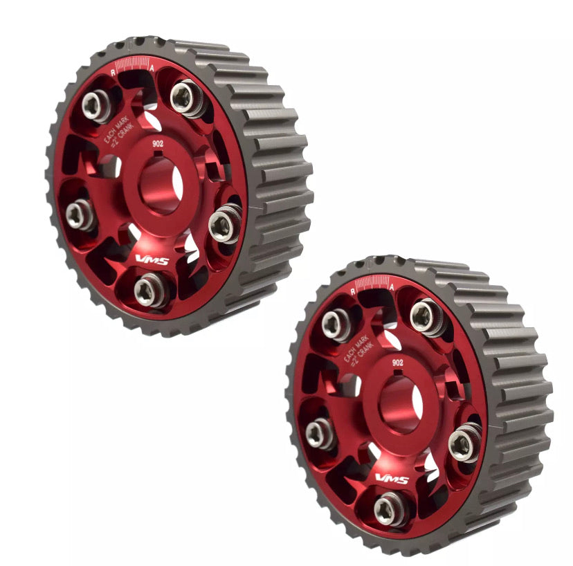 VMS Racing Performance Cam Shaft Gear Pulley For Honda Acura B16A B18C Engine - Set Of 2