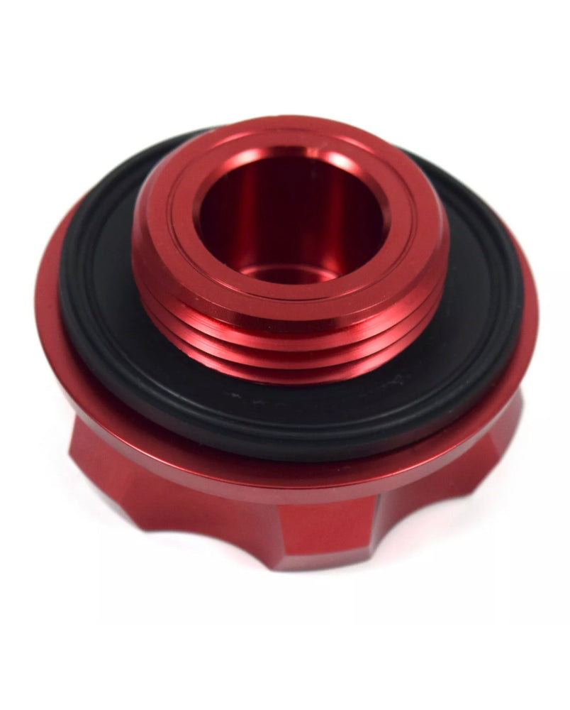 Red Oil Cap Filler Racing Billet Aluminum TEQ Emblem For Toyota Scion Lexus