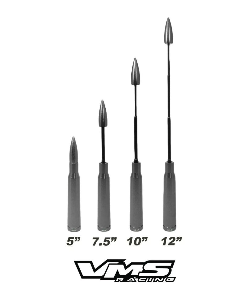 Anti-Theft Retractable 50 Caliber Bullet Stubby Antenna Fits All GMC Chevy Sierra HD