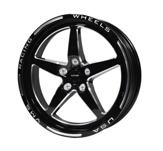 VMS Racing V-Star 5 Lug Drag Wheel Rim 17X4.5 5X115 -25.4 ET (1.75