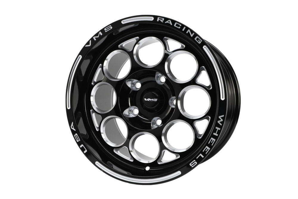VMS Racing Street Or Drag Race Modulo Black Milled Wheel Rim 15X10 5X115 (5X4.41