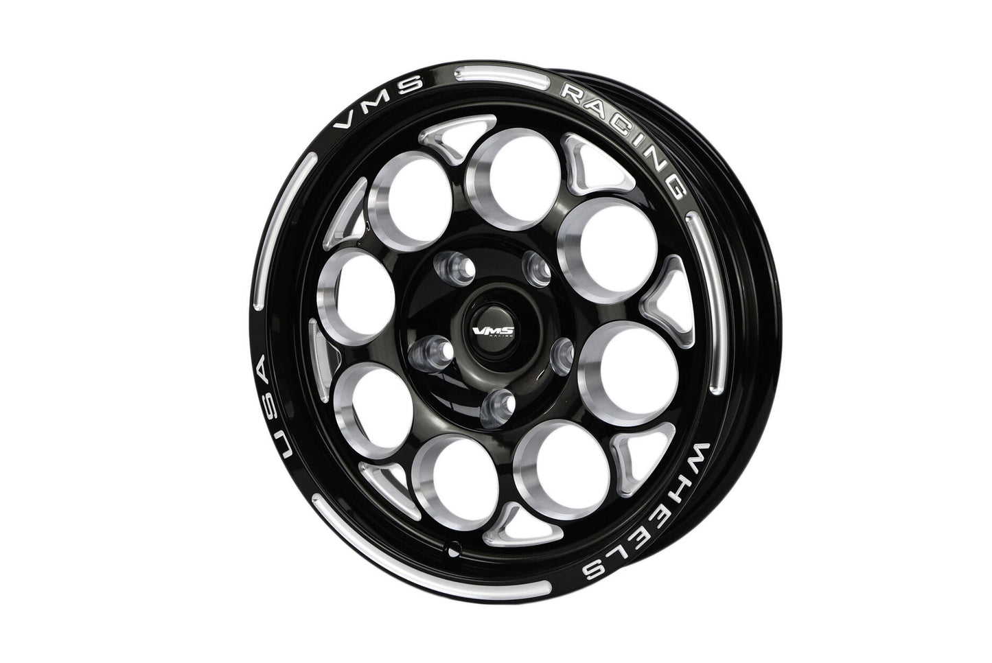 VMS Racing Drag Wheel Black Modulo 15x3.5 | 5X120.7 |-13 ET | 5x4.75"| 1.75” BS|